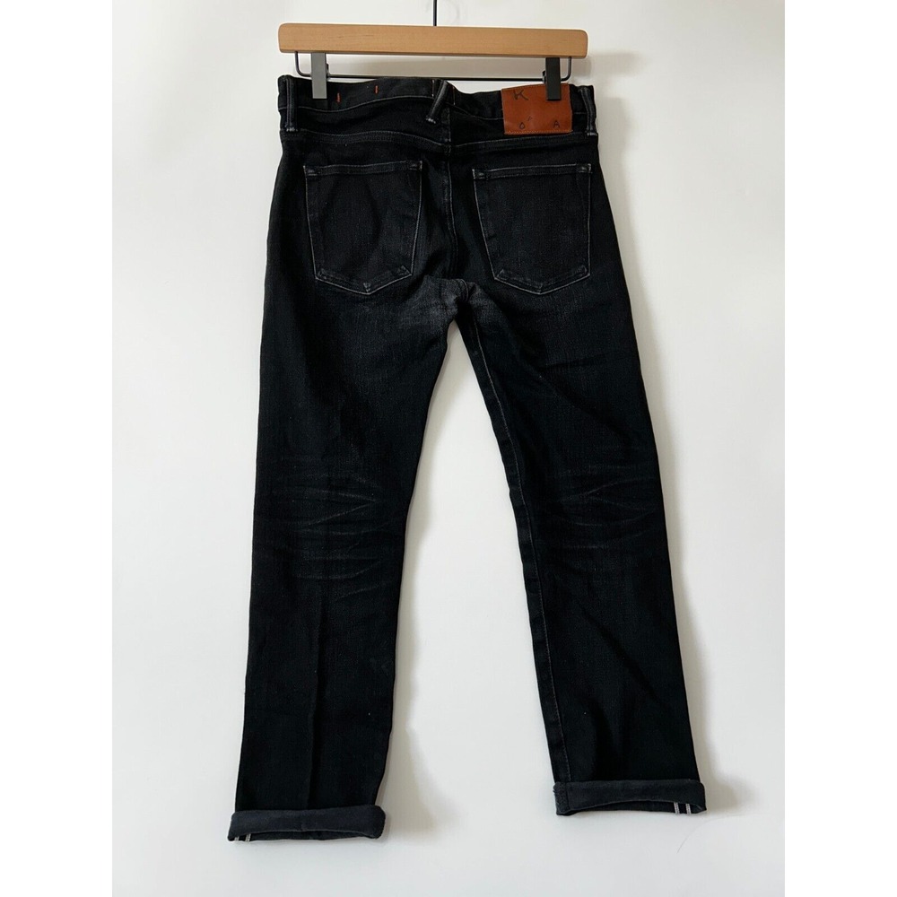 Hiroshi Kato The Needle Skinny Jeans Mens Size 30 Selvedge Black Raw Stretch USA - Picture 5 of 16
